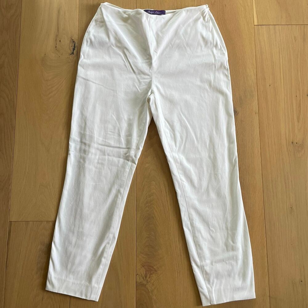 Ralph Lauren Purple Label White Capri Cropped Pant 8